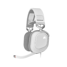 Corsair HS80 RGB USB Premium Gaming Headset with Dolby Audio 7.1 Surround Sound (Broadcast-Grade Omni-Directional Microphone, Memory Foam Earpads, High-Fidelity Sound, Durable Construction) White